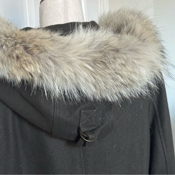 Real Fur Wool Blend 10 Duffle Coat 10 - Picture 12 of 13